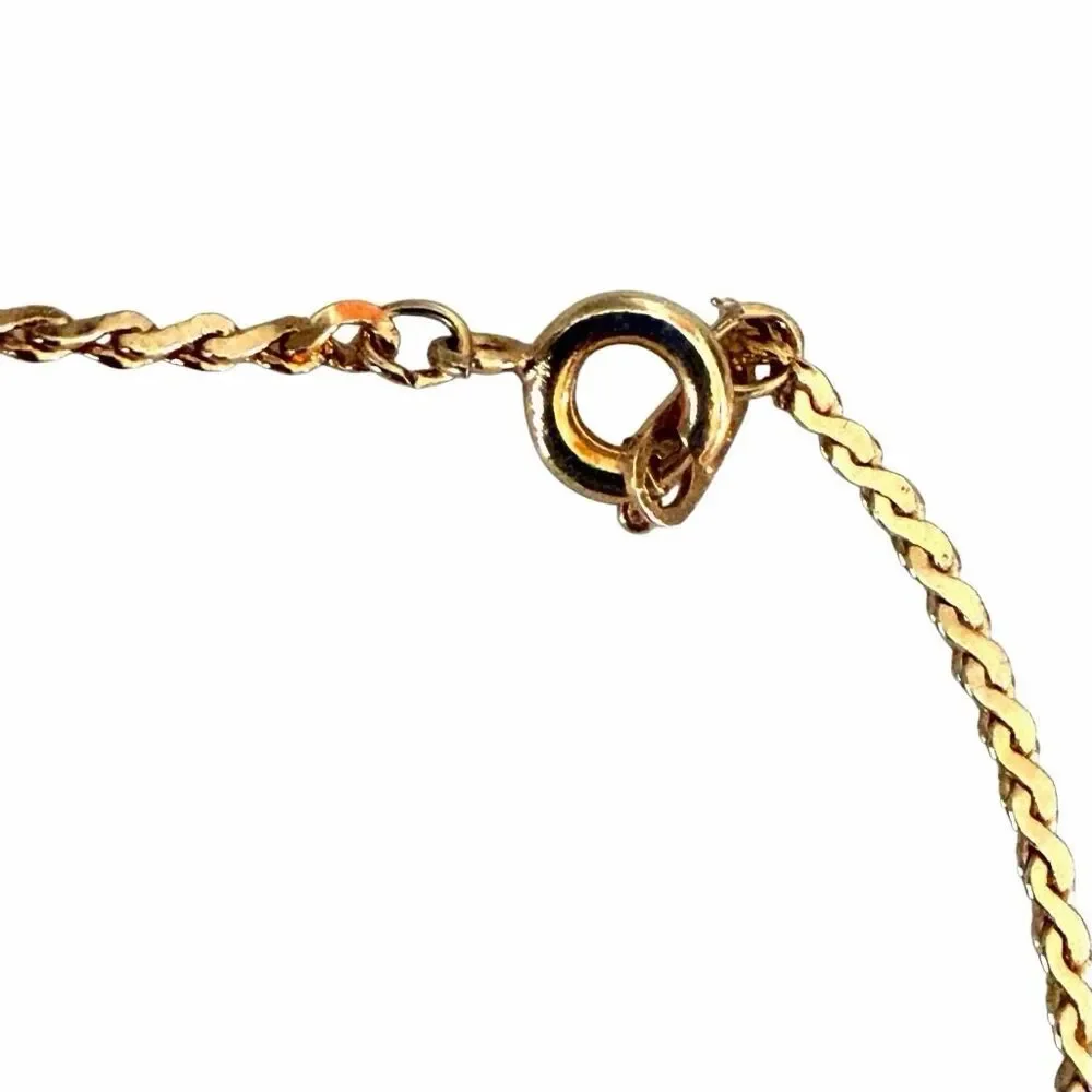 Vintage Gold Rhinestone Necklace vintage gold